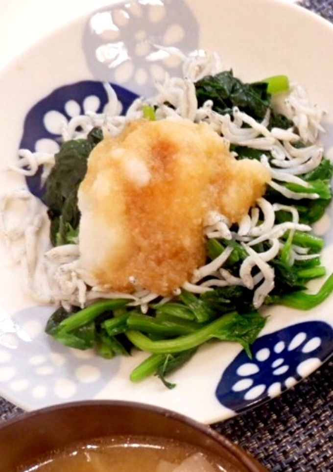 ほうれん草のしらすおろし乗せ-レシピのメイン写真
