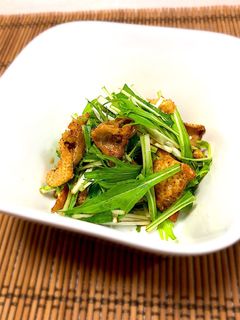 鶏皮と水菜のポン酢和え-レシピのメイン写真