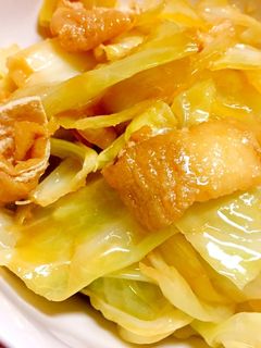 キャベツと油揚げのポン酢お浸し♡-レシピのメイン写真