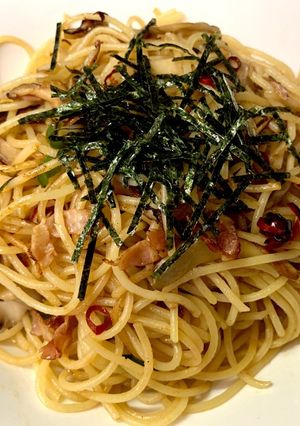 麺つゆで作る和風ペペロンチーノ-レシピのメイン写真