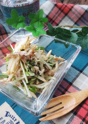 デリ風♡水菜とゴボウの濃厚ツナマヨサラダ-レシピのメイン写真