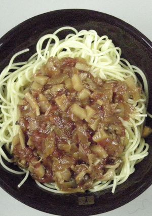キノコと筍のトマトスパゲティー-レシピのメイン写真