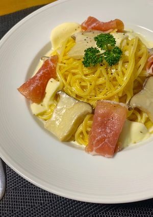 生ハムとモッツァレラのクリームスパゲティ-レシピのメイン写真
