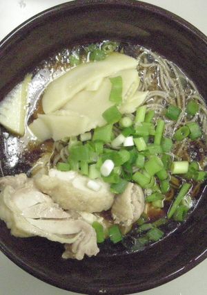 鶏肉と筍の冷たい蕎麦(200円ランチ）-レシピのメイン写真