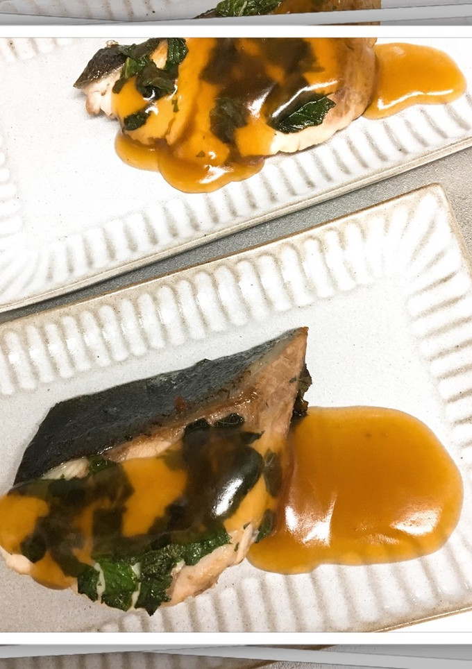 魚(ぶり)のしそ焼き 〜甘酢たれ添え〜-レシピのメイン写真