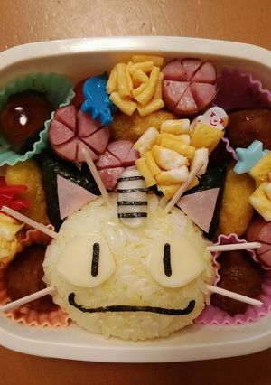 ポケモン　ニャース　キャラ弁-レシピのメイン写真
