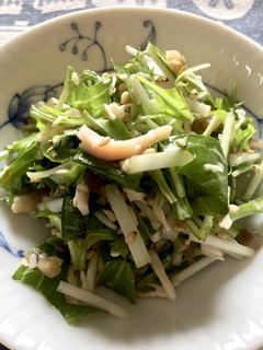 水菜とザーサイと鶏ささみのサラダ-レシピのメイン写真
