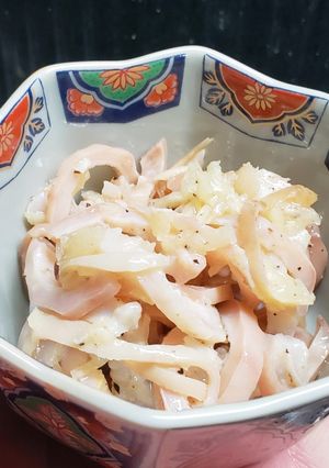 鱈とアイナメの胃袋のニンニク和え-レシピのメイン写真