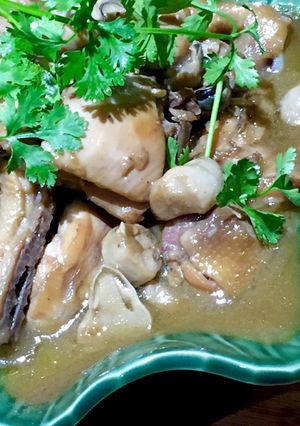 鶏肉ときのこのココナッツジュース煮-レシピのメイン写真