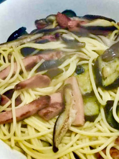 簡単!お茄子とベーコンの和風パスタ-レシピのメイン写真