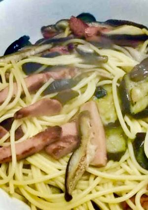 簡単！お茄子とベーコンの和風パスタ-レシピのメイン写真