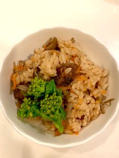 つくだ煮でつくる春の炊き込みご飯-レシピのメイン写真
