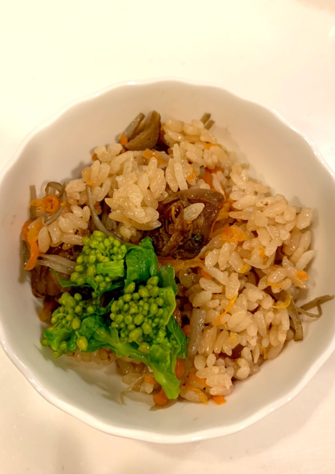 つくだ煮でつくる春の炊き込みご飯-レシピのメイン写真