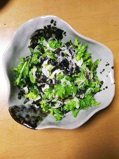 わさび菜と韓国海苔の和風サラダ-レシピのメイン写真