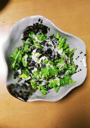 わさび菜と韓国海苔の和風サラダ-レシピのメイン写真