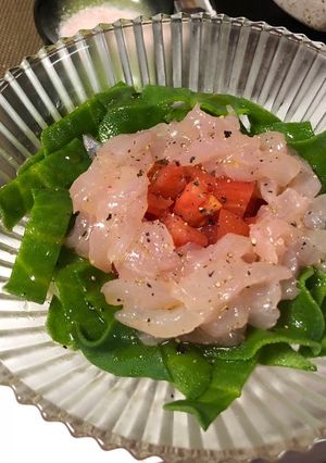アイスプラントと白身魚のカルパッチョ-レシピのメイン写真