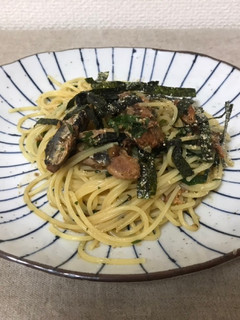 混ぜるだけ!大葉といわしの蒲焼きパスタ-レシピのメイン写真