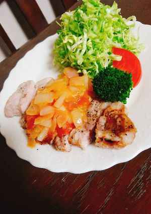 豚肉のグリル…新玉ねぎのさっぱりソース-レシピのメイン写真