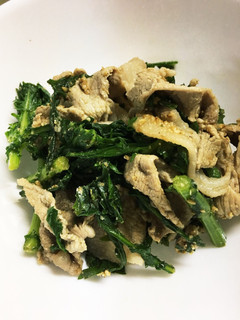 ゆで野菜胡麻和え 春菊と豚肉-レシピのメイン写真