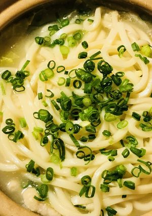 シンプル具材鍋●鶏肉&白菜うどん鍋-レシピのメイン写真