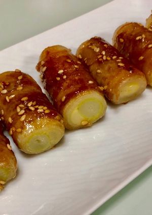 ねぎ牛肉巻きのめんつゆバター焼き-レシピのメイン写真