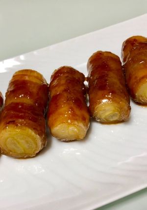 ねぎ牛肉巻きの照り焼き-レシピのメイン写真