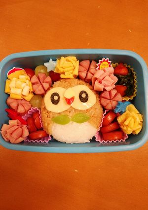 ポケモン　モクロー　キャラ弁-レシピのメイン写真