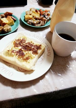 ★ハナタカ風ほんだしマヨトースト★-レシピのメイン写真