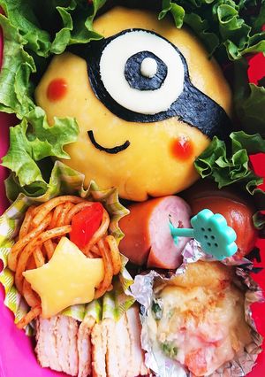 簡単キャラ弁☆ミニオン弁当-レシピのメイン写真