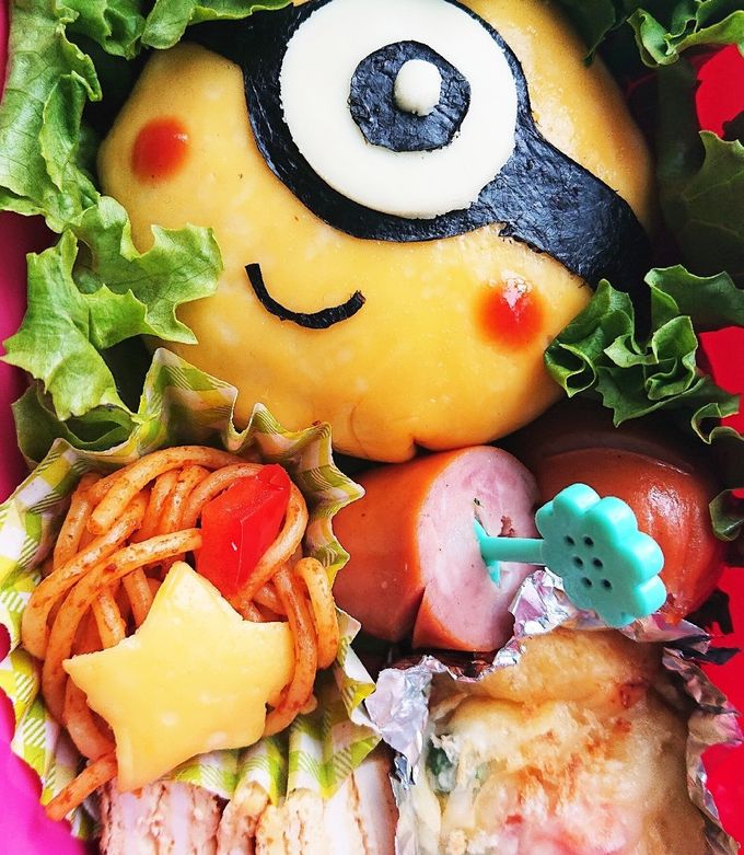 簡単キャラ弁☆ミニオン弁当-レシピのメイン写真