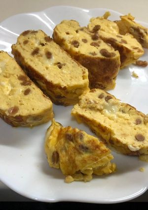 納豆チーズマヨの美味しいふわふわ卵焼き-レシピのメイン写真