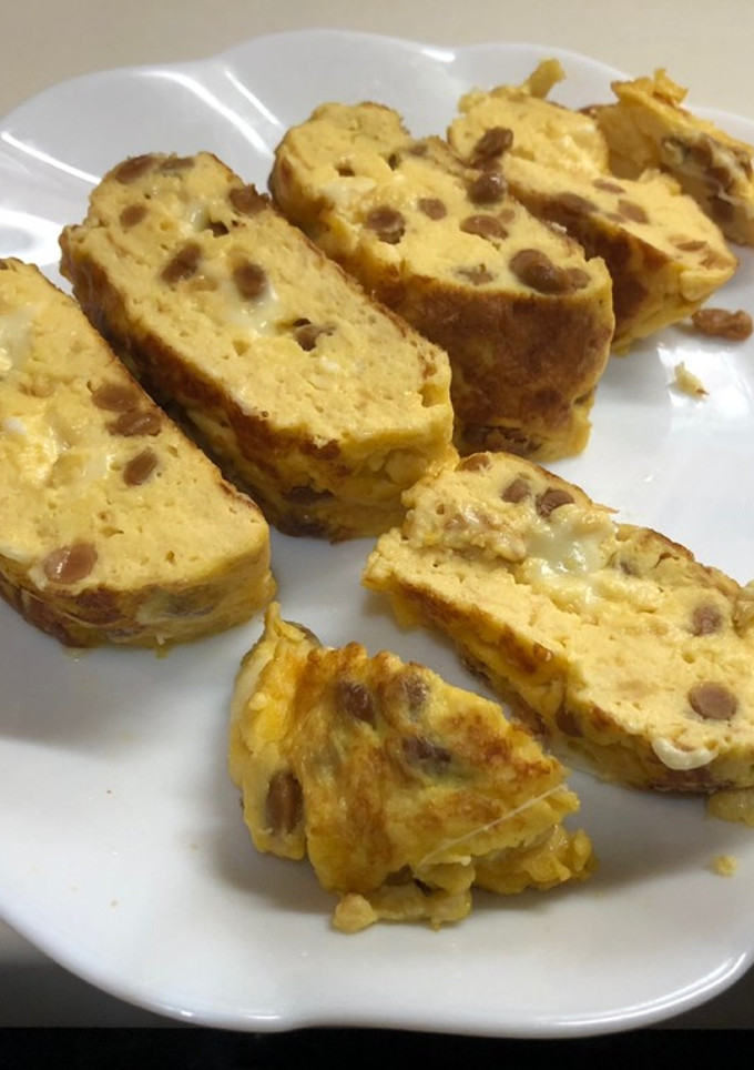 納豆チーズマヨの美味しいふわふわ卵焼き-レシピのメイン写真