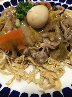 低糖質おあげ麺のあんかけ焼きそば風-レシピのメイン写真