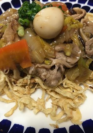 低糖質おあげ麺のあんかけ焼きそば風-レシピのメイン写真