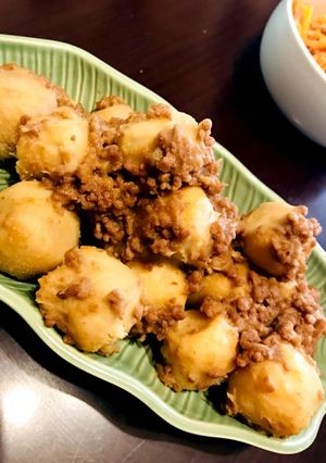 娘の好きな里芋と挽肉煮♡-レシピのメイン写真