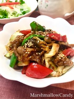 簡単♡豚ばら肉とキャベツの甜麺醤炒め♡-レシピのメイン写真