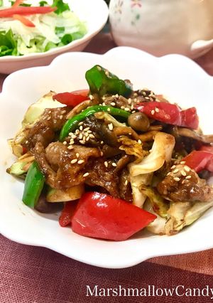 簡単♡豚ばら肉とキャベツの甜麺醤炒め♡-レシピのメイン写真