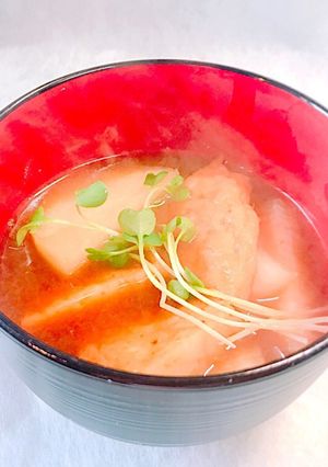 はんぺんと大根だけ！おでんみたいな味噌汁-レシピのメイン写真