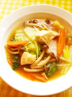 ☺鶏肉とたっぷり野菜の簡単食べるスープ☺-レシピのメイン写真