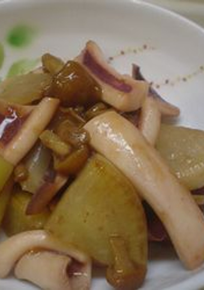 いかの一夜干しと大根となめこの炒め物-レシピのメイン写真