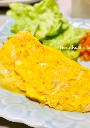 とろける♡新玉ねぎとチーズのオムレツ-レシピのメイン写真