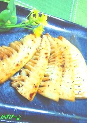 筍のオリーブ焼き（醤油ｏｒクレソル味）-レシピのメイン写真