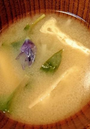 カタクリの花の味噌汁-レシピのメイン写真
