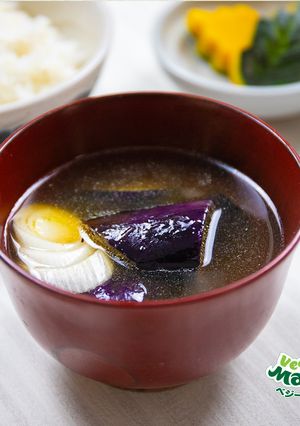 揚げナスとねぎのお味噌汁-レシピのメイン写真