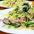 うまッ☆豚こまと豆苗の塩だれレモンパスタ