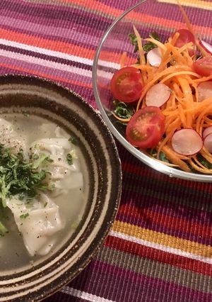 時短!パクチー餃子スープ-レシピのメイン写真