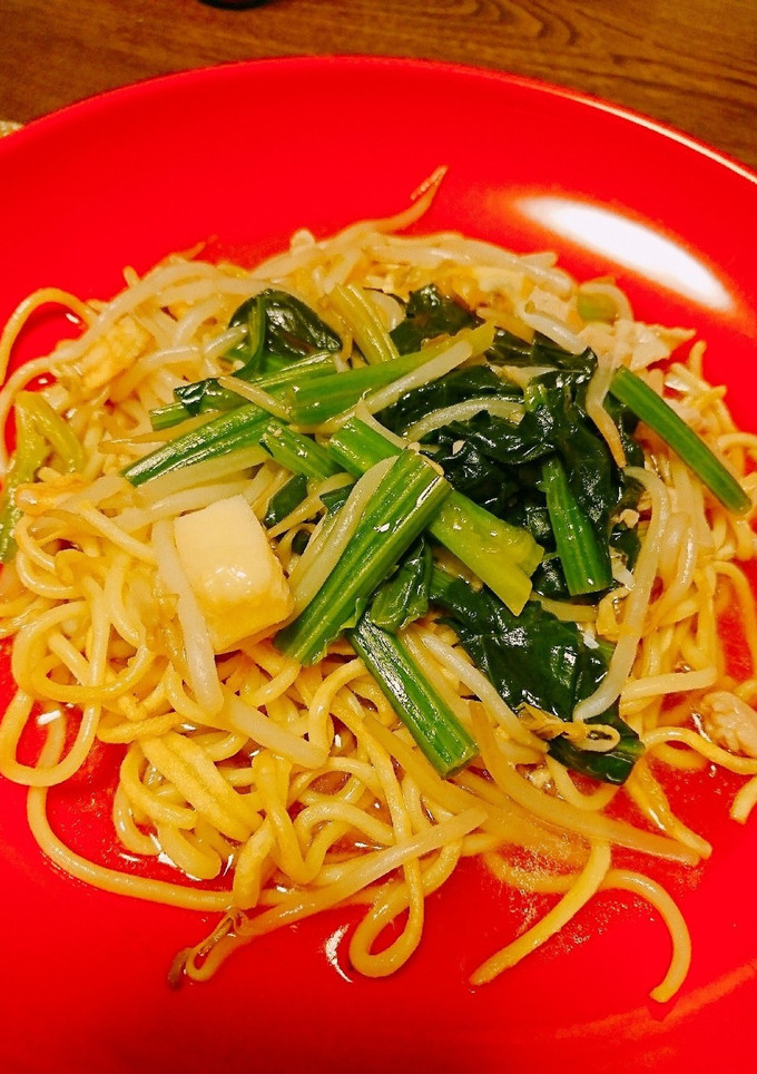 ほうれん草ともやしのあんかけ焼きそば-レシピのメイン写真