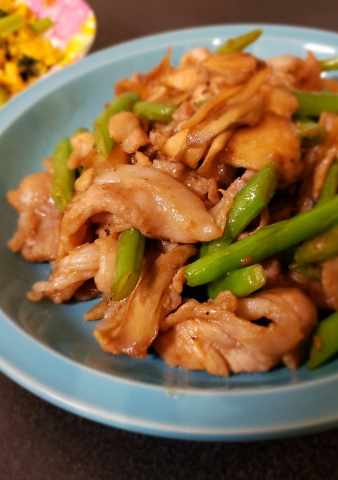 舞茸といんげんの豚肉炒め-レシピのメイン写真