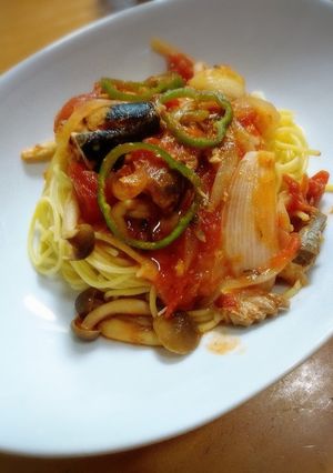 クィーンクック☆鯖とトマトのパスタ-レシピのメイン写真