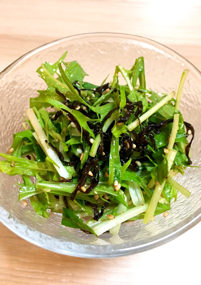 簡単♡水菜の塩昆布和え-レシピのメイン写真